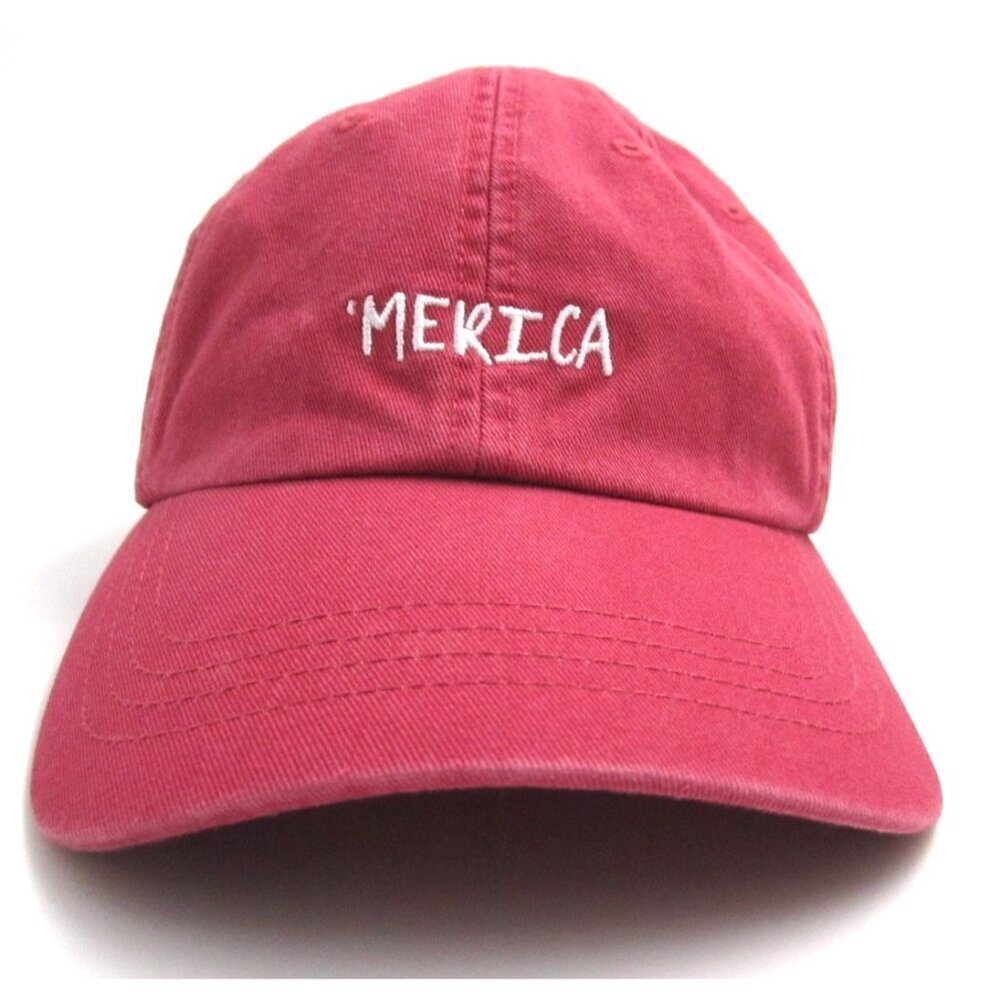 Women State of Mine 'Merica USA Embroidered Adjustable Hat (C)